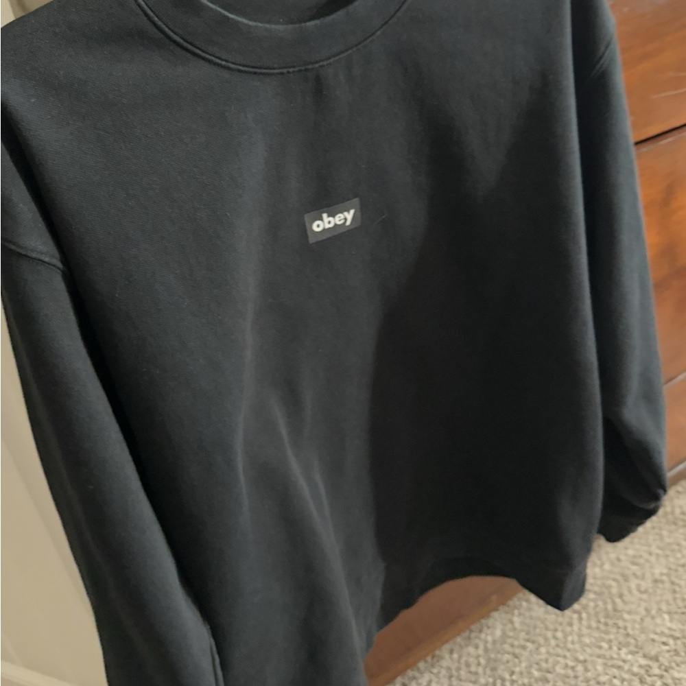 Obey Men's Crewneck Sweater in Black